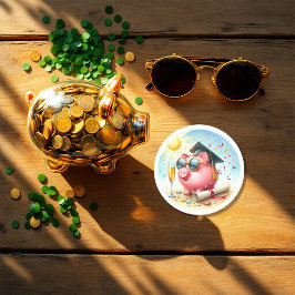 Die Zukunft ist ein guter Abschluss im Finanzberei Runder Aufkleber