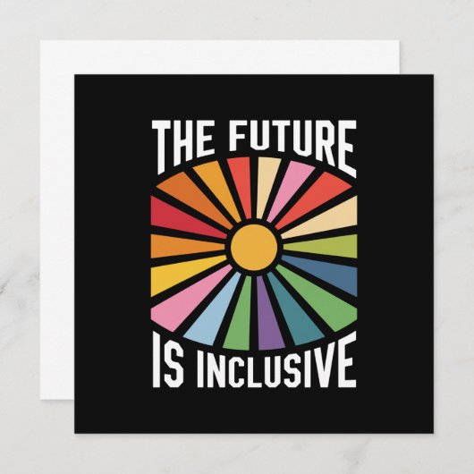 Die Zukunft ist ein integratives Recht auf Rainbow Einladung (Vorne/Hinten)