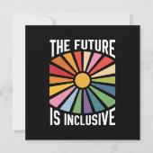 Die Zukunft ist ein integratives Recht auf Rainbow Einladung (Vorderseite)
