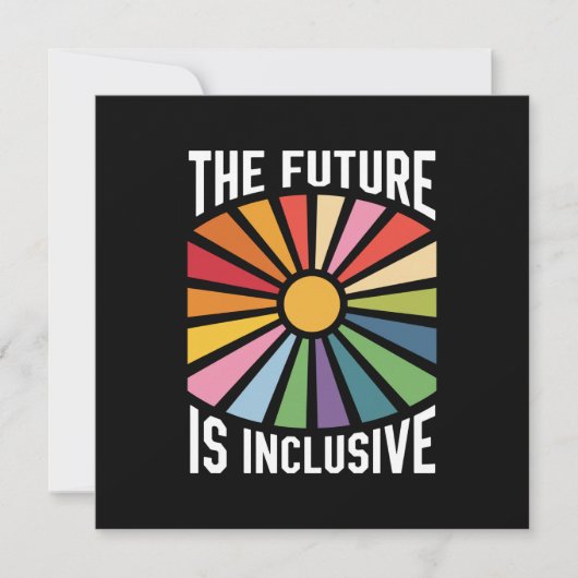 Die Zukunft ist ein integratives Recht auf Rainbow Einladung (Vorderseite)