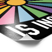 Die Zukunft ist ein integratives Recht auf Rainbow Fotodruck (Ecke)