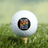 Die Zukunft ist ein integratives Recht auf Rainbow Golfball (Insitu T-Shirt)