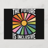 Die Zukunft ist ein integratives Recht auf Rainbow Postkarte (Vorderseite)