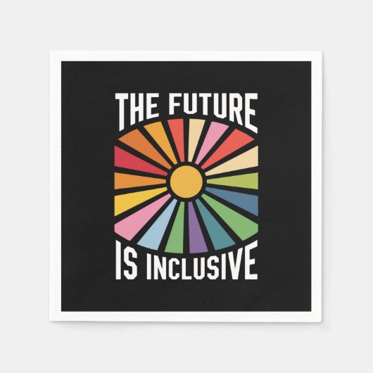 Die Zukunft ist ein integratives Recht auf Rainbow Serviette (Vorderseite)