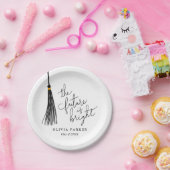 Die Zukunft ist ein leuchtendes Grad Party Black T Pappteller (Party)