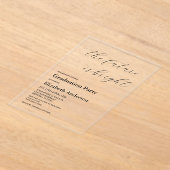 Die Zukunft ist ein Minimalistischer Script-Abschl Acryleinladungen (Ablage )