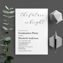 Die Zukunft ist ein Minimalistischer Script-Abschl Einladung