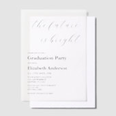 Die Zukunft ist ein Minimalistischer Script-Abschl Pergament Einladungen (Versetzt)