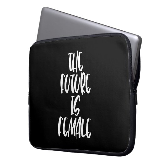 Die Zukunft ist ein schwarzer Laptop-Ärmel für Fra Laptopschutzhülle (Vorderseite Links)