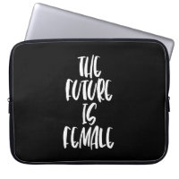 Die Zukunft ist ein schwarzer Laptop-Ärmel für Fra
