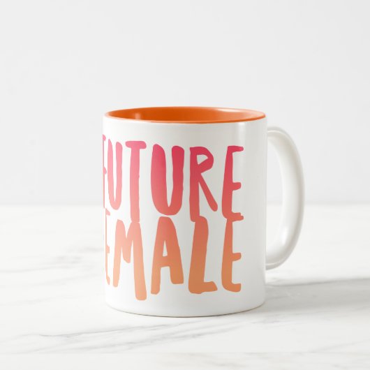 Die Zukunft ist eine 11 oz zweitönige Tasse für Fr (VorderseiteRechts)