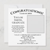 Die Zukunft ist eine gute Abschluss-Einladung Einladung (Rückseite)