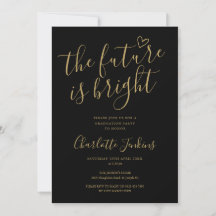 Die Zukunft ist eine helle Script-Herz-Graduierung