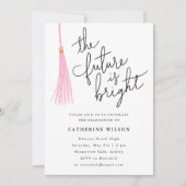 Die Zukunft ist eine hellrosa Graduierungspartei Einladung (Vorderseite)