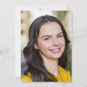 Die Zukunft ist eine hellrosa Tassel-Graduierungsp Einladung (Rückseite)