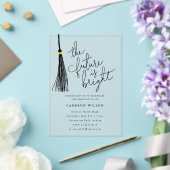 Die Zukunft ist eine schöne Black Tassel Graduieru Acryleinladungen (In Situ (Hochzeit))