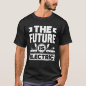 Die Zukunft ist Elektrobatterie Fahrzeug EV 1 T-Shirt (Vorderseite)