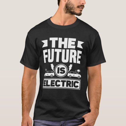 Die Zukunft ist Elektrobatterie Fahrzeug EV 1 T-Shirt (Vorderseite)