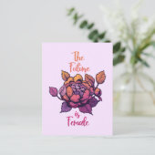 Die Zukunft ist feministische Schrift Postkarte (Stehend Vorderseite)