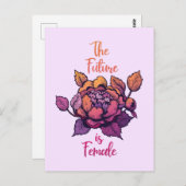 Die Zukunft ist feministische Schrift Postkarte (Vorne/Hinten)