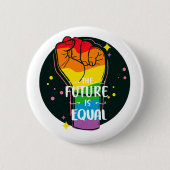 Die Zukunft ist gleich hoch Button (Vorderseite)