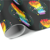 Die Zukunft ist gleich hoch Geschenkpapier (Rolleneckpunkt)