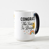 Die Zukunft ist hell - Glückwünsche erhitzen Tasse (VorderseiteRechts)