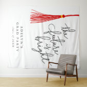 Die Zukunft ist hell roter Tassel modern Wandteppich (Beispiel (Horizontal))