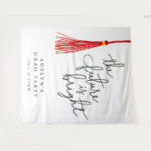 Die Zukunft ist hell roter Tassel modern Wandteppich (Vorderseite (Horizontal))