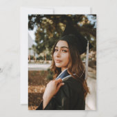 Die Zukunft ist hellblauer Tassel-Abschluss Einladung (Rückseite)