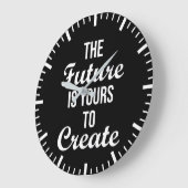 Die Zukunft ist Ihre zu schaffen - Hustel, Erfolg Große Wanduhr (Winkel)