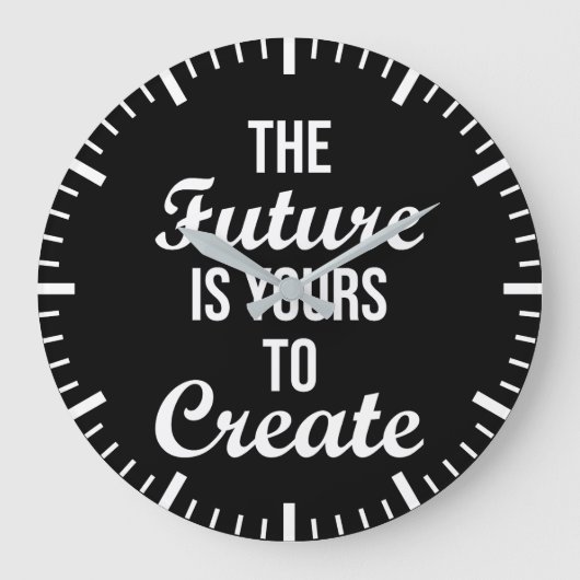 Die Zukunft ist Ihre zu schaffen - Hustel, Erfolg Große Wanduhr (Vorderseite)