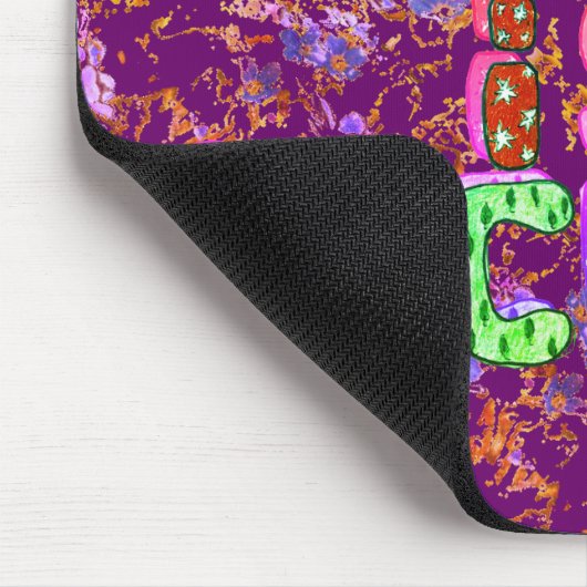 DIE ZUKUNFT IST IN grün und lila Mousepad (Ecke)