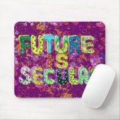 DIE ZUKUNFT IST IN grün und lila Mousepad (Mit Mouse)