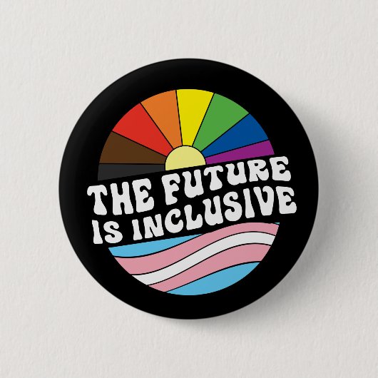 Die Zukunft ist inklusiver Gay Trans Pride für Hom Button (Vorderseite)