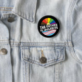 Die Zukunft ist inklusiver Gay Trans Pride für Hom Button (Beispiel)