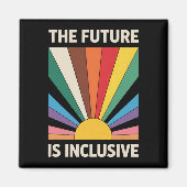 Die Zukunft ist inklusiver LGBTQ-Stolz auf alleini Magnet (Vorne)