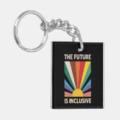 Die Zukunft ist inklusiver LGBTQ-Stolz auf alleini Schlüsselanhänger (Vorderseite links)