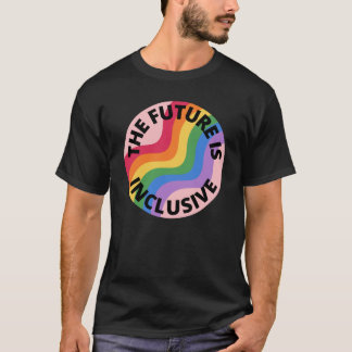 Die Zukunft ist inklusiver Pride Regenbogen Rosa M T-Shirt