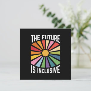 Die Zukunft ist inklusiver Regenbogen-Stolz Trans- Einladung