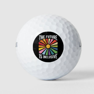 Die Zukunft ist inklusiver Regenbogen-Stolz Trans- Golfball
