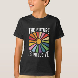 Die Zukunft ist inklusiver Regenbogen-Stolz Trans- T-Shirt