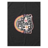 Die Zukunft ist inklusives Rainbow LGBTQ Flag Gay Tischdecke (Vorderseite)