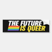 Die Zukunft ist Queer lesbischer Gay Pride LGBT Autoaufkleber (Vorne)