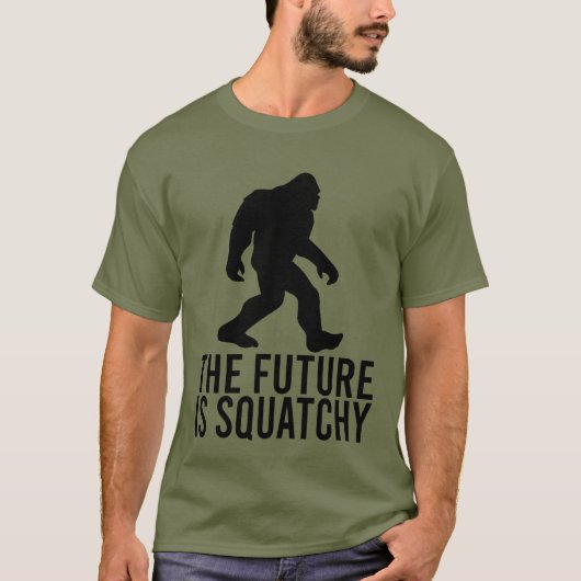 Die Zukunft ist Squatchy - Funny Bigfoot T-Shirt (Vorderseite)