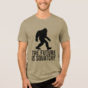 Die Zukunft ist Squatchy - Funny Bigfoot Tri-Blend Shirt