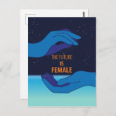 Die Zukunft ist Sternenhimmel für Frauen Postkarte (Vorne/Hinten)