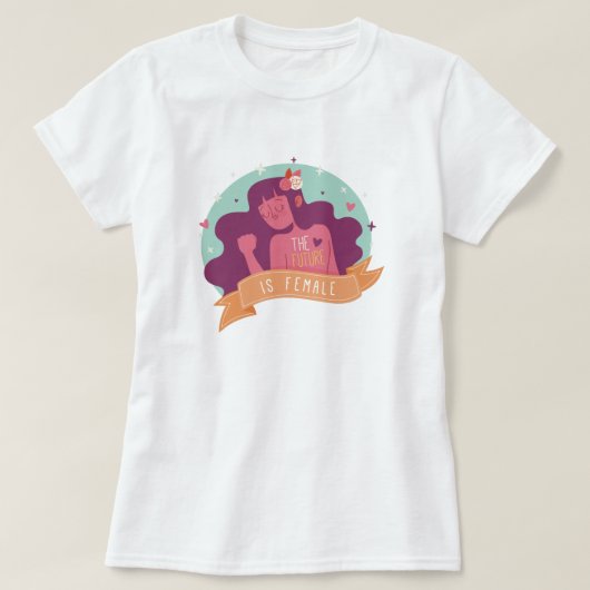 Die Zukunft ist T - Shirt von Frauen (Design vorne)