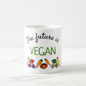 Die Zukunft ist VEGAN, personalisiert, Ihr Name Kaffeetasse (Mittel)