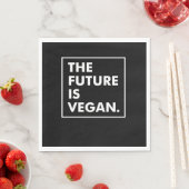 Die Zukunft ist Vegan Serviette (Beispiel)